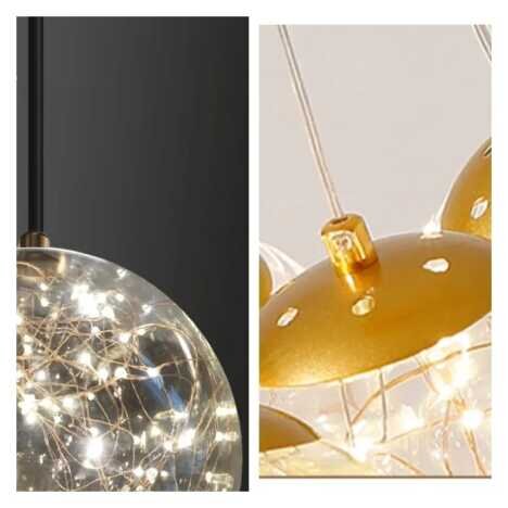 Candelabru LED 152W Magic Bubbles 19, LED inclus, 19 surse de iluminare